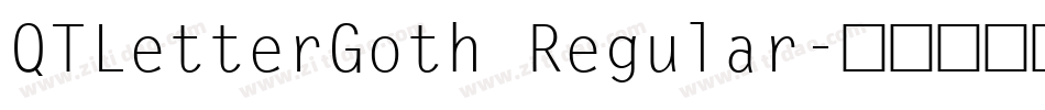 QTLetterGoth Regular字体转换